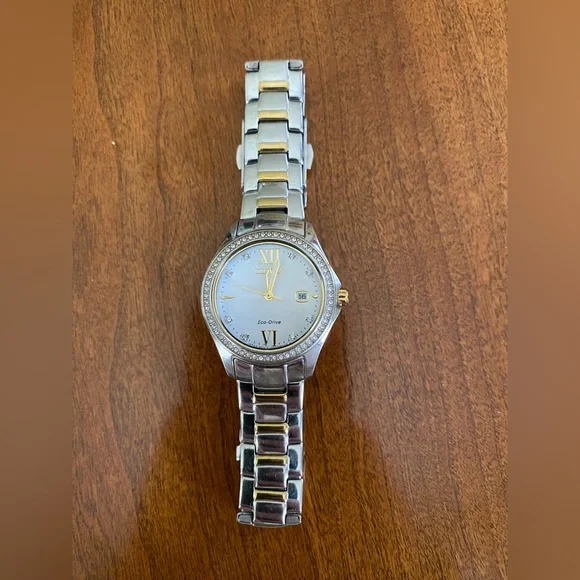Citizen Eco-Drive Silhouette Women's Two-Tone Stainless Steel Crystal Watch - Picture 1 of 10